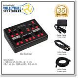 INNOVATRONIX Volleyball Scoreboard v2 Wireless Connection - Controller with 10 Meters / 32.8 Feet, 1 Meter / 3.28 Feet HDMI Cable and Typ-C Power Supply - with 1 Year Warranty | TV NOT Included