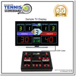 Innovatronix Tennis Scoreboard V2 Wireless Connection - Controller with 10 Meters / 32.8 Feet, 1 Meter / 3.28 Feet HDMI Cable and Type-C Power Supply - with 1 Year Warranty | TV NOT Included