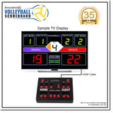 INNOVATRONIX Volleyball Scoreboard v2 Wireless Connection - Controller with 10 Meters / 32.8 Feet, 1 Meter / 3.28 Feet HDMI Cable and Typ-C Power Supply - with 1 Year Warranty | TV NOT Included