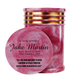 Innovatronix 1 pc. PERSONALIZED Cultured Marble Cremation Urn - Laser engraved with Different Font Design on Top for Adult Sized Human Ashes Made with Marble Dust and Organic Resin, Home Memorial and Funeral Cremation Urn | Available in 10 Colors