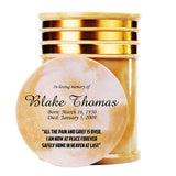 Innovatronix 1 pc. PERSONALIZED Cultured Marble Cremation Urn - Laser engraved with Different Font Design on Top for Adult Sized Human Ashes Made with Marble Dust and Organic Resin, Home Memorial and Funeral Cremation Urn | Available in 10 Colors