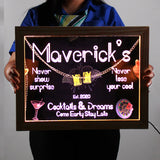 Personalized/Customized Acrylic Glass LED Signage - FREE EDIT & LAYOUT - Full Color UV & Laser-etched Printing -Free Shipping