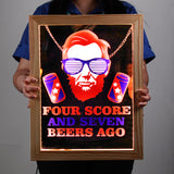 Personalized/Customized Acrylic Glass LED Signage - FREE EDIT & LAYOUT - Full Color UV & Laser-etched Printing -Free Shipping