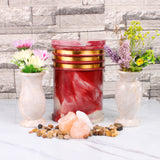 Innovatronix 1 pc. PERSONALIZED Cultured Marble Cremation Urn - Laser engraved with Different Font Design on Top for Adult Sized Human Ashes Made with Marble Dust and Organic Resin, Home Memorial and Funeral Cremation Urn | Available in 10 Colors