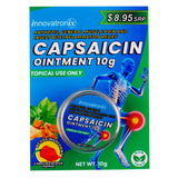 Capsaicin Ointment 10g Dealer's Pack (100 pieces) - Anti Arthritis Joint Wrist Finger Neck Shoulder Waist Leg Pain Relief/Capsaicin Topical Analgesic Muscle Sprain, Back ache, Bruises, Cramps, Gout Pain, Insect Bite