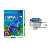Capsaicin Ointment 10g Dealer's Pack (100 pieces) - Anti Arthritis Joint Wrist Finger Neck Shoulder Waist Leg Pain Relief/Capsaicin Topical Analgesic Muscle Sprain, Back ache, Bruises, Cramps, Gout Pain, Insect Bite