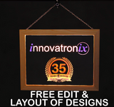 Personalized/Customized Acrylic Glass LED Signage - FREE EDIT & LAYOUT - Full Color UV & Laser-etched Printing -Free Shipping