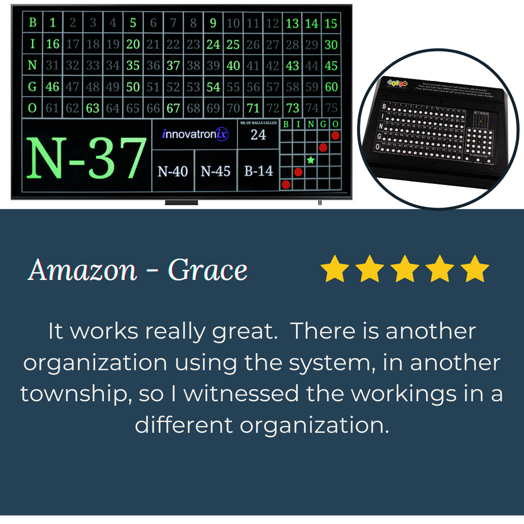 Innovatronix Bingo v2 Flashboard Wireless Controller (Now with Wi-Fi) - US version 75 Balls - Use for Games with 1 Year Warranty | TV NOT Included