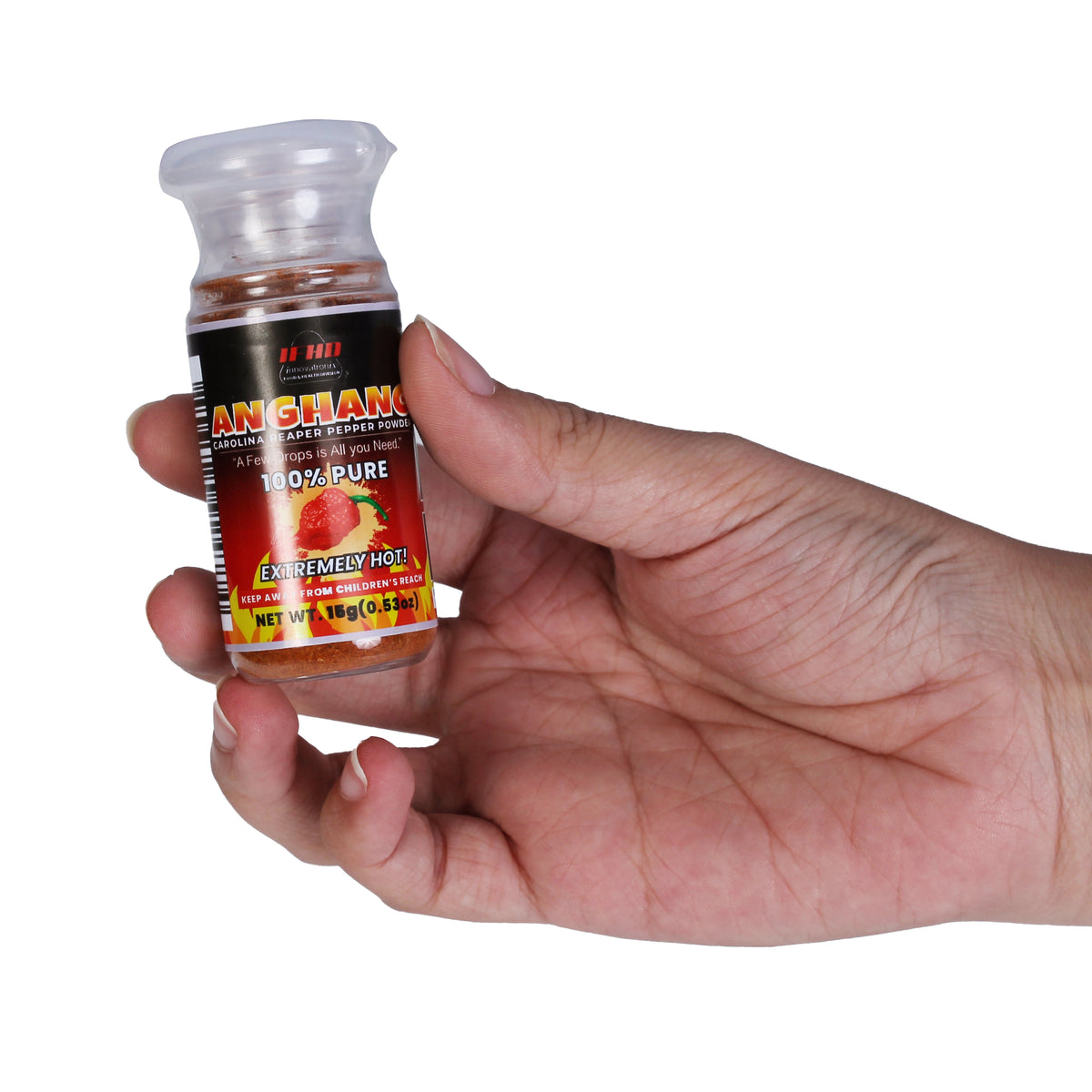 AVAILABLE IN AMAZON ONLY: Innovatronix ANGHANG Carolina Reaper Pepper Powder (100% Pure) - 2 BOTTLES OF (0.53 oz / 15 grams each) | World's Hottest Pepper