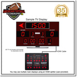 Innovatronix American Football Wireless Scoreboard Controller with 10 Meters / 32.8 Feet, 1 Meter / 3.28 Feet HDMI Cable and Typ-C Power Supply - with 1 Year Warranty | TV NOT Included