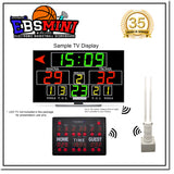 Innovatronix Electronic Basketball Wireless Scoreboard - EBS Mini v2 Wireless Controller - Used for Basketball, Volleyball, Wrestling and More with 1 Year Warranty | TV NOT Included