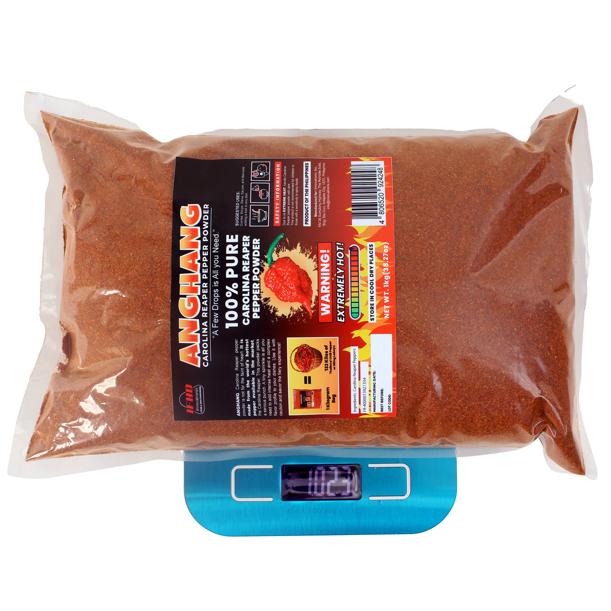 Innovatronix ANGHANG Carolina Reaper Pepper Powder 1 Kilogram / 35.27 oz | World's Hottest Pepper