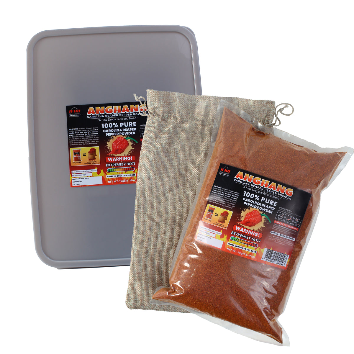 Innovatronix ANGHANG Carolina Reaper Pepper Powder 1 Kilogram / 35.27 oz | World's Hottest Pepper