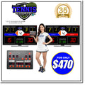 Innovatronix Tennis Scoreboard V2 Wireless Connection - Controller with 10 Meters / 32.8 Feet, 1 Meter / 3.28 Feet HDMI Cable and Type-C Power Supply - with 1 Year Warranty | TV NOT Included