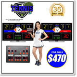 Innovatronix Tennis Scoreboard V2 Wireless Connection - Controller with 10 Meters / 32.8 Feet, 1 Meter / 3.28 Feet HDMI Cable and Type-C Power Supply - with 1 Year Warranty | TV NOT Included