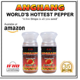 AVAILABLE IN AMAZON ONLY: Innovatronix ANGHANG Carolina Reaper Pepper Powder (100% Pure) - 2 BOTTLES OF (0.53 oz / 15 grams each) | World's Hottest Pepper