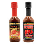 Innovatronix 100 Bottles of ANGHANG Carolina Reaper Pepper SPICY / SUPER SPICY Hot Sauce (105 ml / 3.55 fl.oz) - World's Hottest Pepper | Box of 100