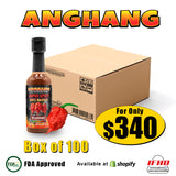 Innovatronix ANGHANG Carolina Reaper Pepper SUPER SPICY Hot Sauce (105 ml / 3.55 fl.oz) - World's Hottest Pepper | Box of 100