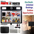 Innovatronix MicroPhotoBooth + IDMaker - Portable Micro Photo Booth with Green Screen, Software on Windows 10 Operating System, 15.5 Inches Touch Screen Monitor with Built-In Camera and Continuous Light for Parties, Events, and Occasions 1 Year Warranty