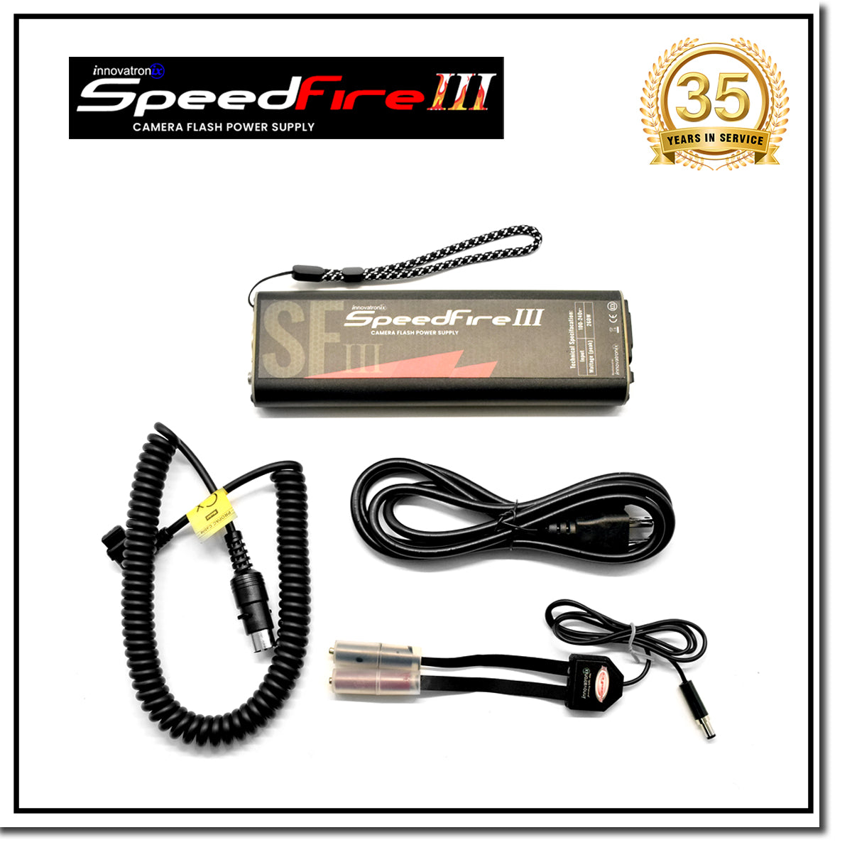 Innovatronix SpeedFire III External Power Supply for Speedlites with OFFSET CENTER PINS - SB-800, SB-900, SB-910, SB-5000, SB80DX, SB28DX, SB28, SB27, SB26, SB25, SB24. SB20, SB11, SB22, Voking VK750