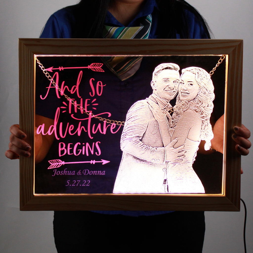 Personalized/Customized Acrylic Glass LED Signage - FREE EDIT & LAYOUT - Full Color UV & Laser-etched Printing -Free Shipping