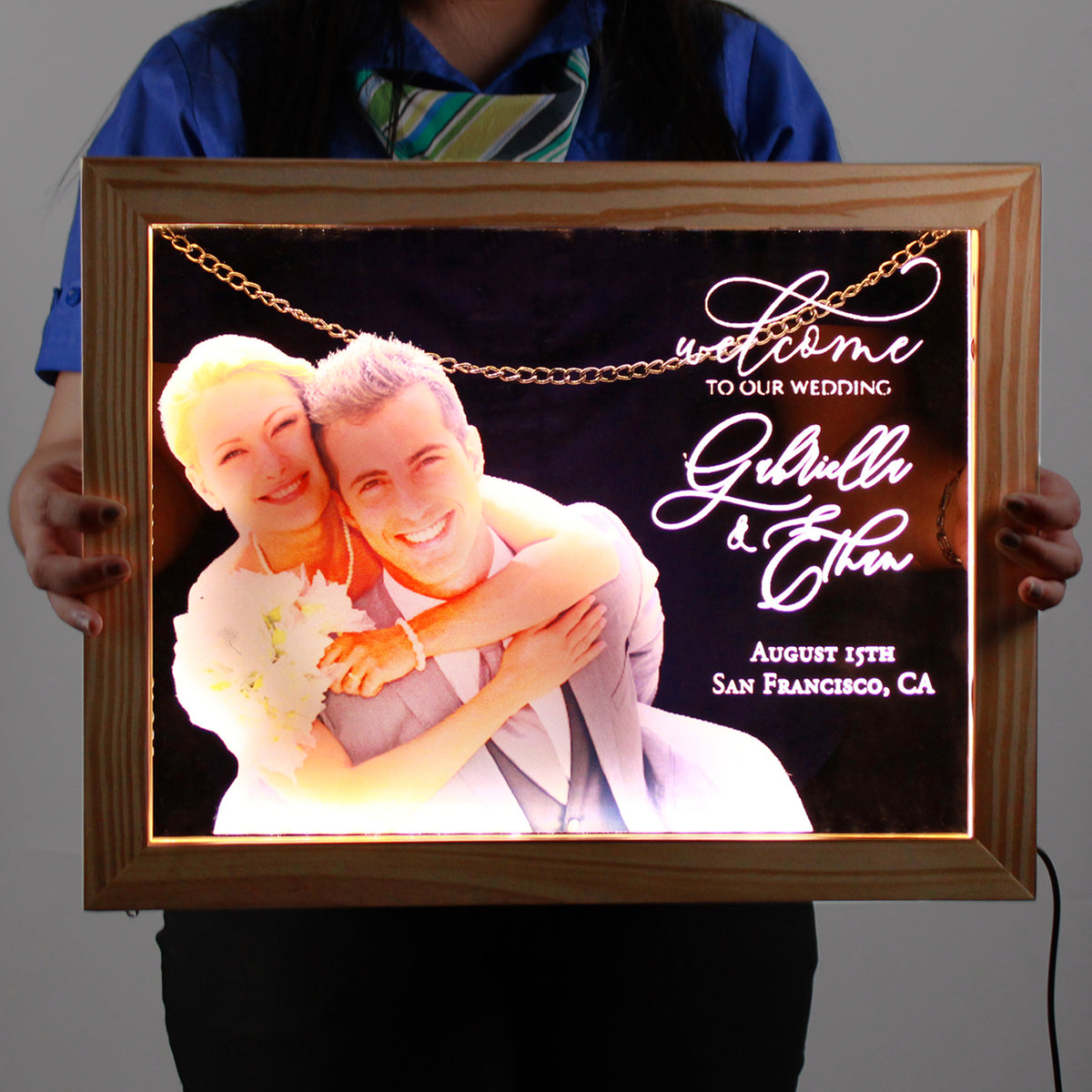 Personalized/Customized Acrylic Glass LED Signage - FREE EDIT & LAYOUT - Full Color UV & Laser-etched Printing -Free Shipping