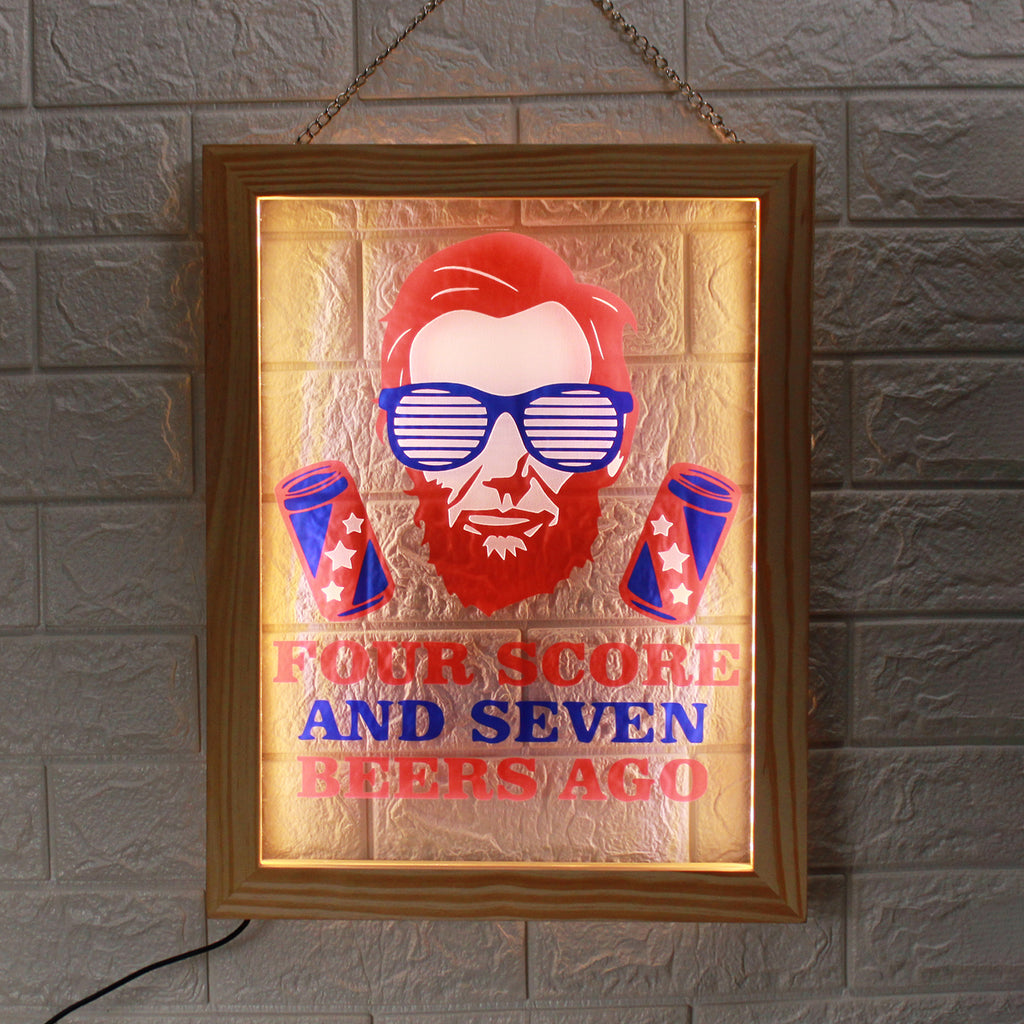 Personalized/Customized Acrylic Glass LED Signage - FREE EDIT & LAYOUT - Full Color UV & Laser-etched Printing -Free Shipping