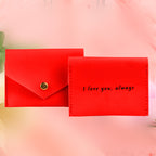 5PCS Personalized Stainless Silver Necklace - Laser-engraved - with Free 5pcs Personalized Red Synthetic Leather Pouch - FREE SHIPPING