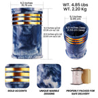 Innovatronix 1 pc. PERSONALIZED Cultured Marble Cremation Urn - Laser engraved with Different Font Design on Top for Adult Sized Human Ashes Made with Marble Dust and Organic Resin, Home Memorial and Funeral Cremation Urn | Available in 10 Colors