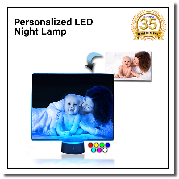 Personalized Acrylic Glass LED Photo Table Night Lamp - FREE EDIT & LAYOUT - Free Shipping
