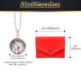 5PCS Personalized Stainless Silver Necklace - Laser-engraved - with Free 5pcs Personalized Red Synthetic Leather Pouch - FREE SHIPPING
