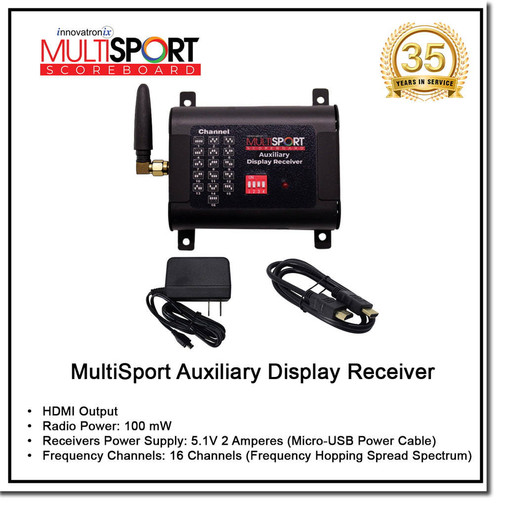 Innovatronix 14-in-1 MultiSport Wireless Scoreboard | 13 Dedicated Sport Scoring System | Use regular TV as Display with 1 Year Warranty | TV NOT Included