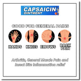 Capsaicin Ointment 10g Dealer's Pack (100 pieces) - Anti Arthritis Joint Wrist Finger Neck Shoulder Waist Leg Pain Relief/Capsaicin Topical Analgesic Muscle Sprain, Back ache, Bruises, Cramps, Gout Pain, Insect Bite