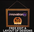 Personalized/Customized Acrylic Glass LED Signage - FREE EDIT & LAYOUT - Full Color UV & Laser-etched Printing -Free Shipping