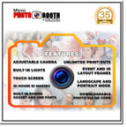 Innovatronix MicroPhotoBooth + IDMaker - Portable Micro Photo Booth with Green Screen, Software on Windows 10 Operating System, 15.5 Inches Touch Screen Monitor with Built-In Camera and Continuous Light for Parties, Events, and Occasions 1 Year Warranty