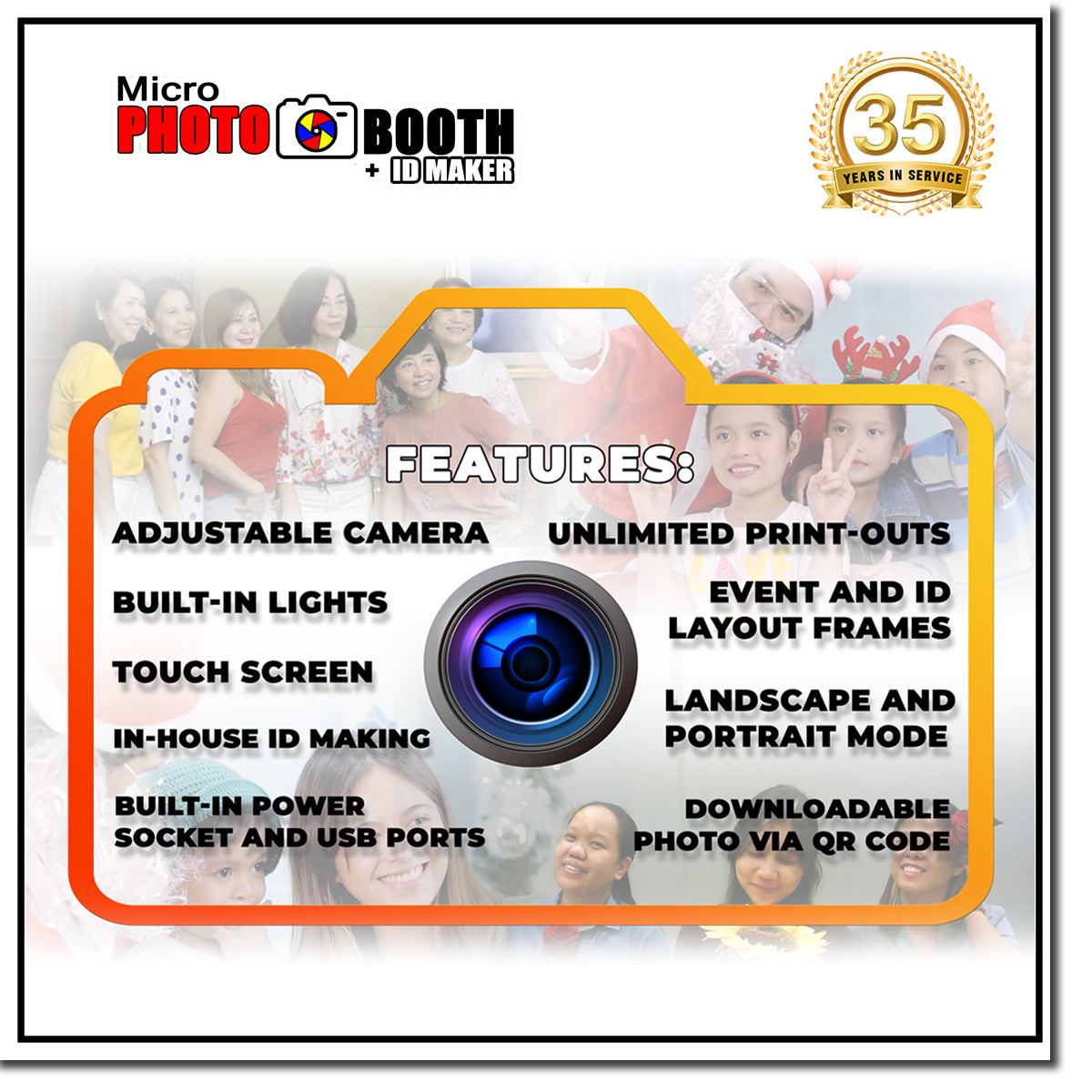 Innovatronix MicroPhotoBooth + IDMaker - Portable Micro Photo Booth with Green Screen, Software on Windows 10 Operating System, 15.5 Inches Touch Screen Monitor with Built-In Camera and Continuous Light for Parties, Events, and Occasions 1 Year Warranty