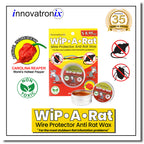Wip A Rat 10g Dealer's Pack - 100 pieces (Wire Protector Anti Rat Wax) / (Non-toxic mouse / Insect / Rat / Pest repellent ) / Rat repellent wax (for Wires / Car Automotive Wirings / Gas Hose) (Mouse Trap ) with FREE Glove